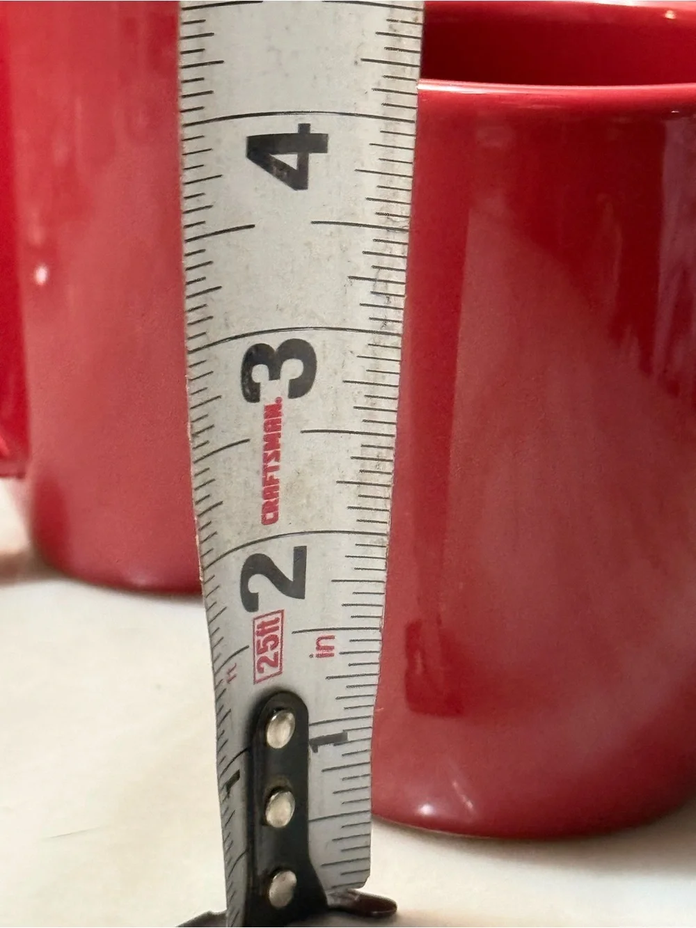 CORELLE red coffee mugs stoneware set of 5